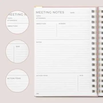 Stylish Meeting Notebook for Efficient Organizer Duties
