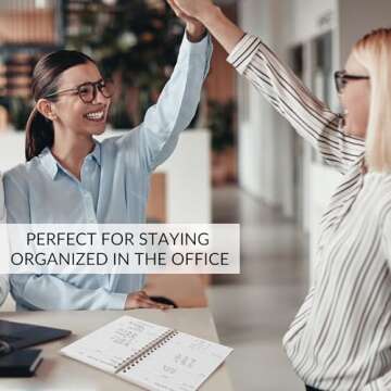 Beautiful Thick Meeting Notebook For Work - Perfect To Keep Track Of +200 Meetings - Stylish And Effective Office Planner Supplies for Women & Men to Organize All Your Agendas Or Business Projects