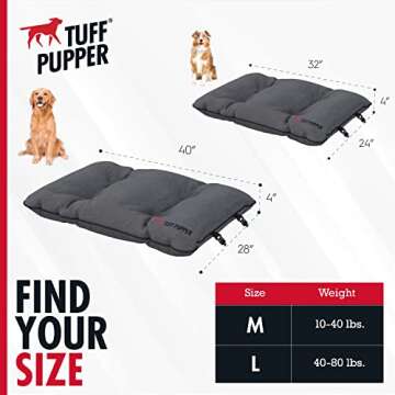 Tuff Pupper All Weather Outdoor Dog Bed for Travel