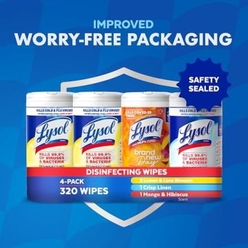 Lysol Disinfecting Wipes Bundle for Effective Cleaning