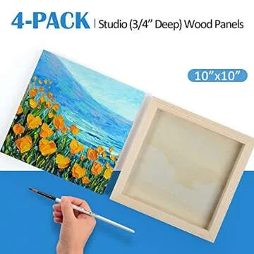 Falling in Art 10x10 Unfinished Birch Canvas Panel Kit