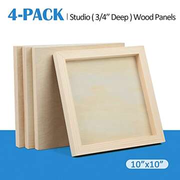 Falling in Art 10x10 Unfinished Birch Canvas Panel Kit