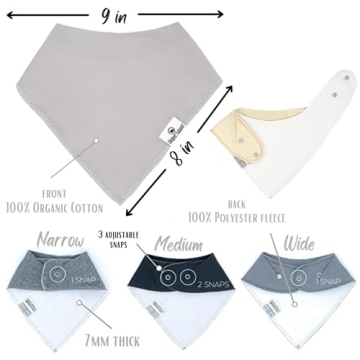 DiaperSquad Absorbent Baby Bibs for Drooling & Teething