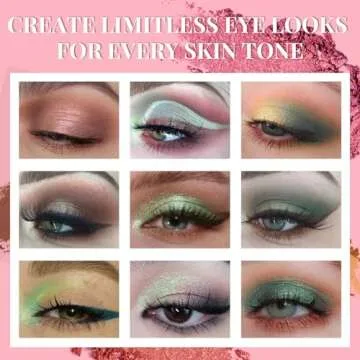 18 Colors Eyeshadow Palette With 7 pcs Soft Brushes Makeup Set High Pigmented Shimmer Matte Metallic Glitter Pink Nude Sage Green Eye Shadow Brush Make Up Kit for Women & Teen, Beginner & Pros