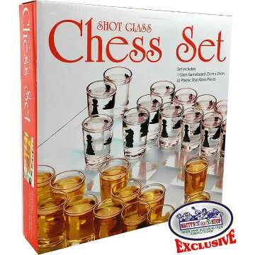 Drunken Chess Shot Glass Drinking Game Set