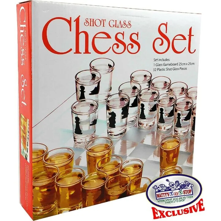 Drunken Chess Shot Glass Drinking Game Set