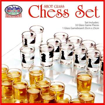 Drunken Chess Shot Glass Drinking Game Set