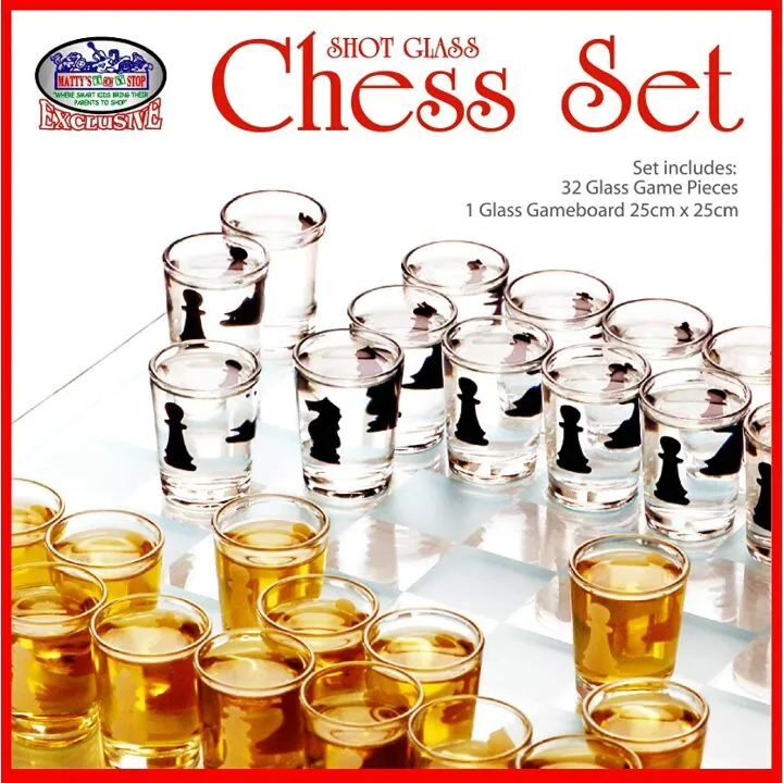 Drunken Chess Shot Glass Drinking Game Set