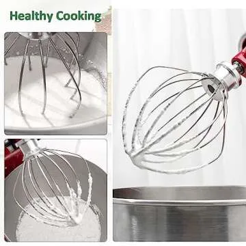 K45WW Stainless Steel Wire Whip for KitchenAid,Attachment for Kitchen aid 4.5 and 5-Quart Tilt-Head Stand Mixer
