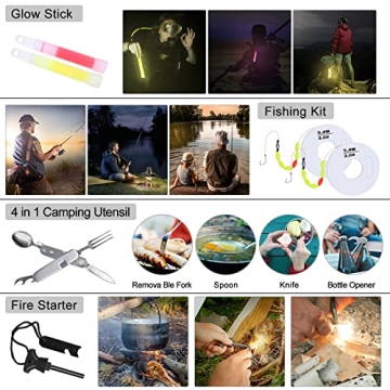 Furaso Survival Kit 257 pcs Outdoor Survival Gear & First Aid