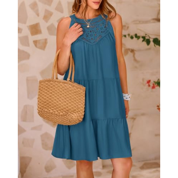 Stylish BTFBM Summer Sundress for Women in Blue