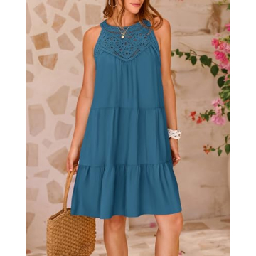 Stylish BTFBM Summer Sundress for Women in Blue