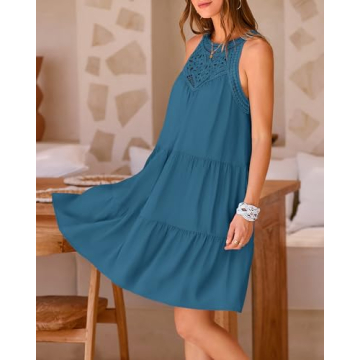 Stylish BTFBM Summer Sundress for Women in Blue