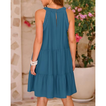 Stylish BTFBM Summer Sundress for Women in Blue