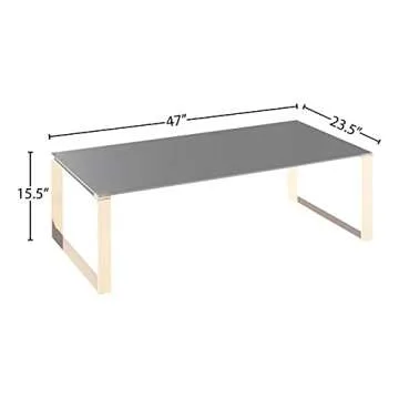 Cortesi Home Remini Coffee Table with Gold Finish