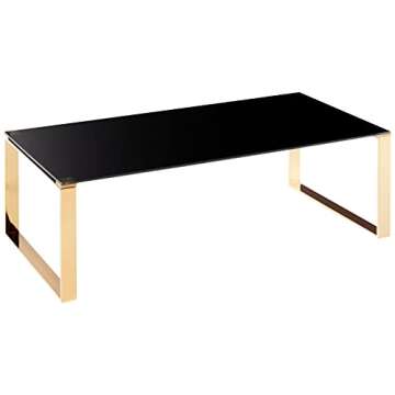 Cortesi Home Remini Coffee Table with Gold Finish