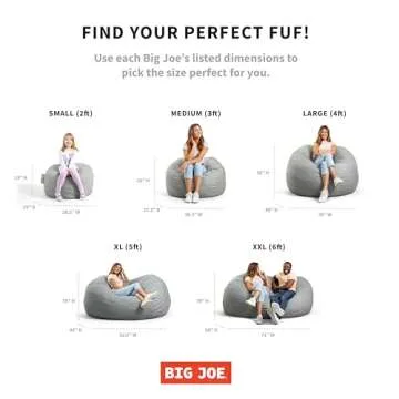 Big Joe Fuf Media Lounger Giant Foam Filled Bean Bag