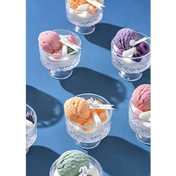 Soy Scented Candles-Natural Soybean Wax Infused with Essential Oils,Long Lasting Fragrance Aromatherapy Candles-Gifts Set for Birthday Anniversary (Ice Cream Purple)