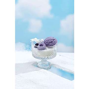 Soy Scented Candles-Natural Soybean Wax Infused with Essential Oils,Long Lasting Fragrance Aromatherapy Candles-Gifts Set for Birthday Anniversary (Ice Cream Purple)
