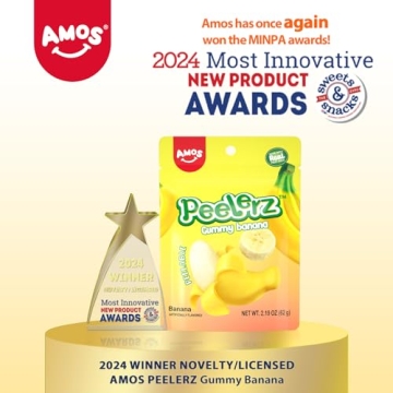 Amos Peelable Banana Gummies - Fat Free Snacks