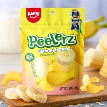 Amos Peelable Banana Gummies - Fat Free Snacks