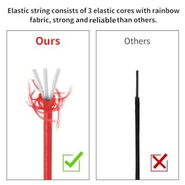 Ohtomber 1MM Rainbow Elastic String for Jewelry Making