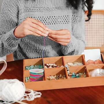 Ohtomber 1MM Rainbow Elastic String for Jewelry Making