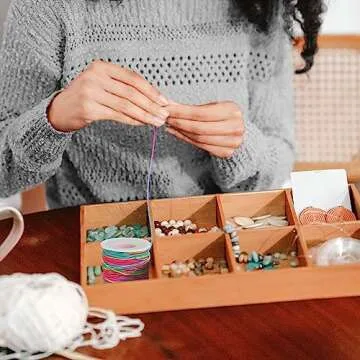 Ohtomber 1MM Rainbow Elastic String for Jewelry Making