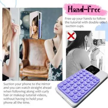 LvShuLiangPin 1 Pack Silicone Suction Cup Phone Case Mount Double Sided, Hands-Free Strong Grip Silicon Phone Holder for Selfies and Videos, Non Slip Phone Accessories (White)