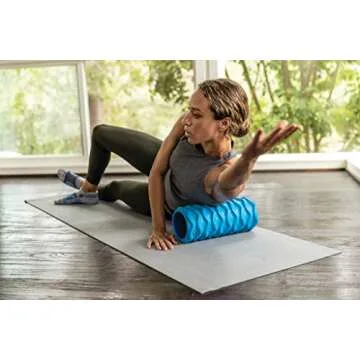 Trigger Point Performance Channel Foam Roller for Exercise Deep Tissue Massage and Muscle Recovery (13-Inch), Blue