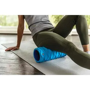 Trigger Point Performance Channel Foam Roller for Exercise Deep Tissue Massage and Muscle Recovery (13-Inch), Blue