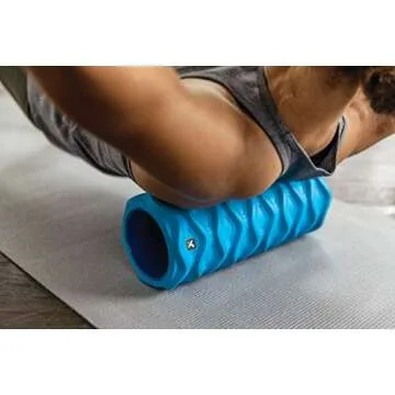 Trigger Point Performance Channel Foam Roller for Exercise Deep Tissue Massage and Muscle Recovery (13-Inch), Blue