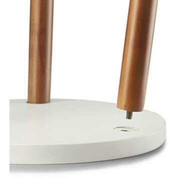 LITADA Wood Plant Stand (Set of 2) Mid Century Small Side Table, 15.8’’ Tall – Round Side End Table Flower Pot Holder Home Decor (Plant and Pot NOT Included) (2 Pack, White )