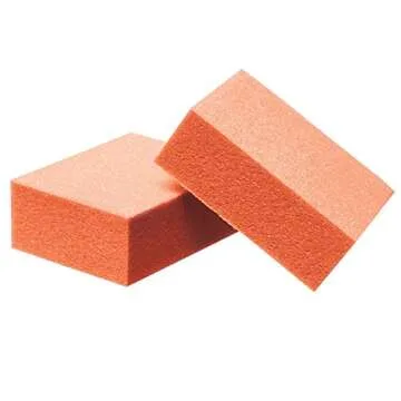 ForPro Professional Collection Mini Buffing Block, Orange, 100/180 Grit, 24-Ct
