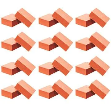 ForPro Professional Collection Mini Buffing Block, Orange, 100/180 Grit, 24-Ct
