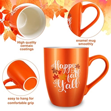 Funtery Thanksgiving Coffee Mugs - Autumn Pumpkin Cups