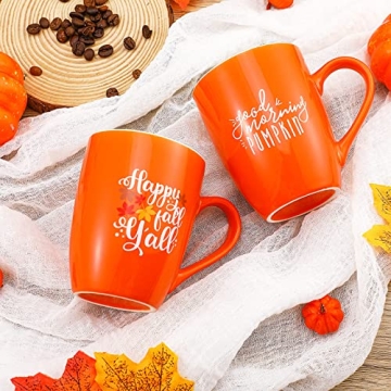 Funtery Thanksgiving Coffee Mugs - Autumn Pumpkin Cups