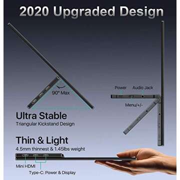 Cocopar Portable 13.3 Inch FHD HDR Monitor