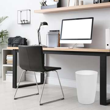 Small Trash Can – Open Top Garbage Cans for Kitchen, Office, Dorm, Bathroom, etc. –Waste Can for...