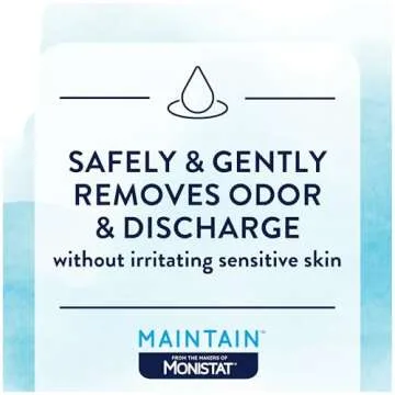 Monistat Maintain Feminine Wipes with Boric Acid for Care, Fragrance-Free, 12 Ct