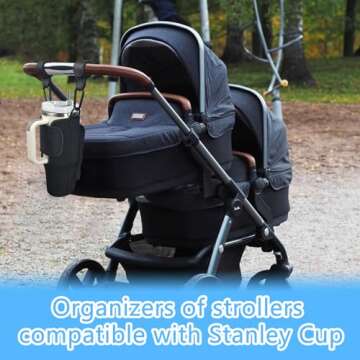 Stroller Cup Holder for Stanley Cups - UXIETIN
