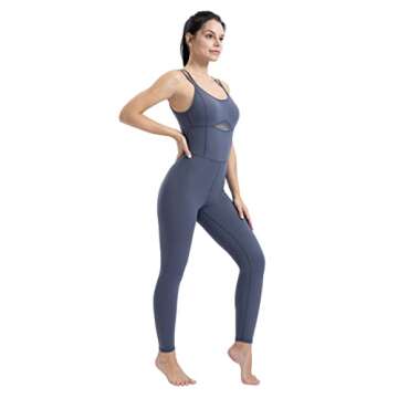LOVESOFT Women's Sleevesless Bodysuit Dance Unitard, Backless Bodycon Rompers Jumpsuits for Workout Yoga