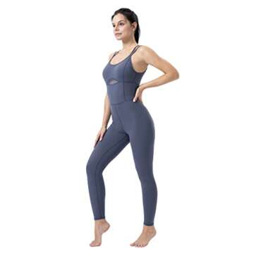 LOVESOFT Women's Sleevesless Bodysuit Dance Unitard, Backless Bodycon Rompers Jumpsuits for Workout Yoga