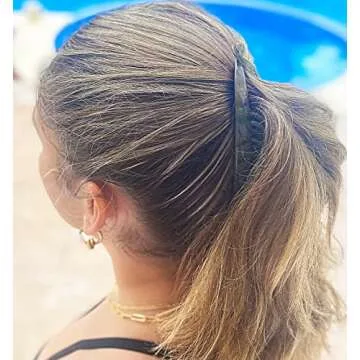 Camila Paris CP3105 French Large Banana Clip Hair Comb, Flexible Banana Clips Hair for Thick Hair Po...