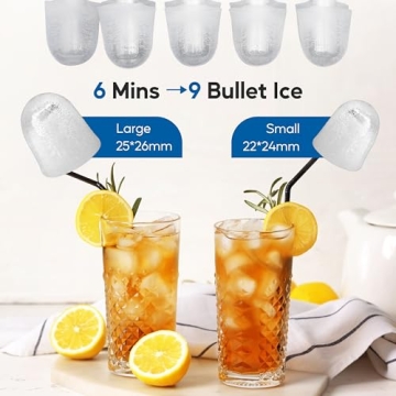 HealSmart Ice Maker Fast 9 Cubes in 6 Minutes Portable