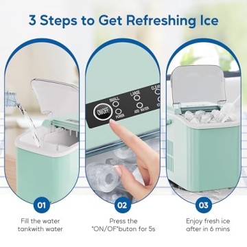 HealSmart Ice Maker Fast 9 Cubes in 6 Minutes Portable