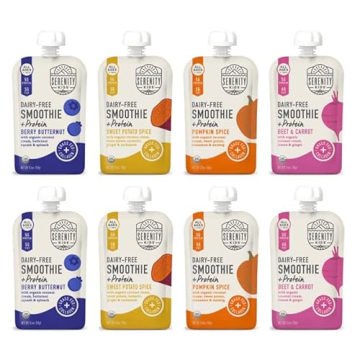 Serenity Kids Dairy-Free Smoothie Baby Food - Organic & Nutritious 8-Pack