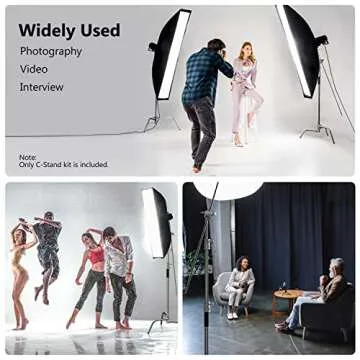 Stainless Steel Photography C Stand with Boom Arm