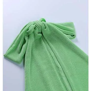 LYANER Women's Deep V Neck Halter Crop Top Tie Back Sleeveless Backless Cami Green Medium