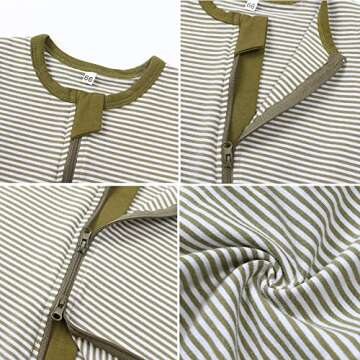 Feidoog Toddler 2 Pack Baby Zipper Rompers Cotton Short Sleeve 2 Way Zipper One Piece Jumpsuit Outfi...